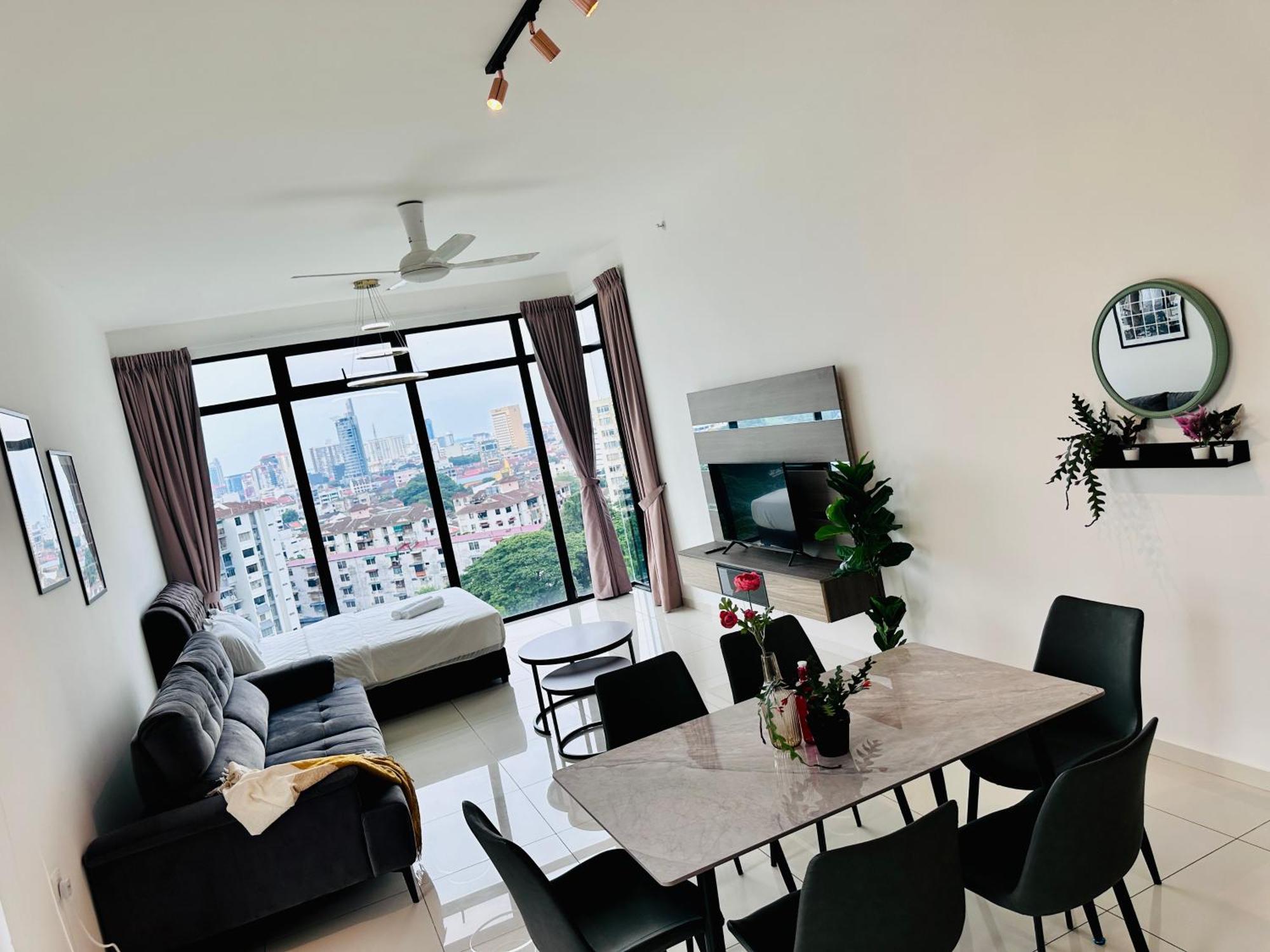 New Georgetown Instagramable 2Br Homestay For 10Pax 无敌美景两房民宿 Beacon Executive Suite Kültér fotó